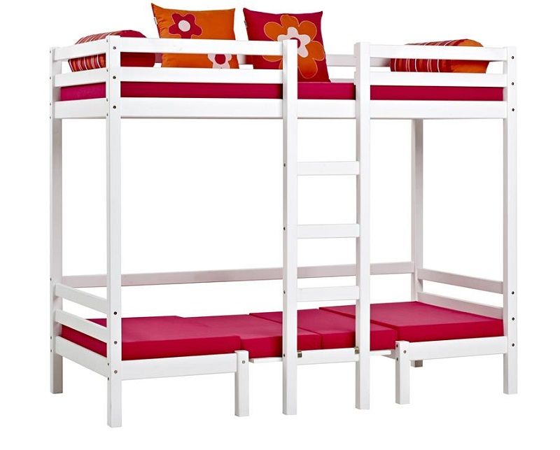 Hoppekids 4 -delt madrass 90x200 - rosa