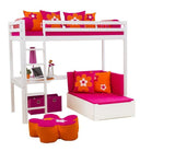 Hoppekids 5 -delt madrass 80x200 - rosa