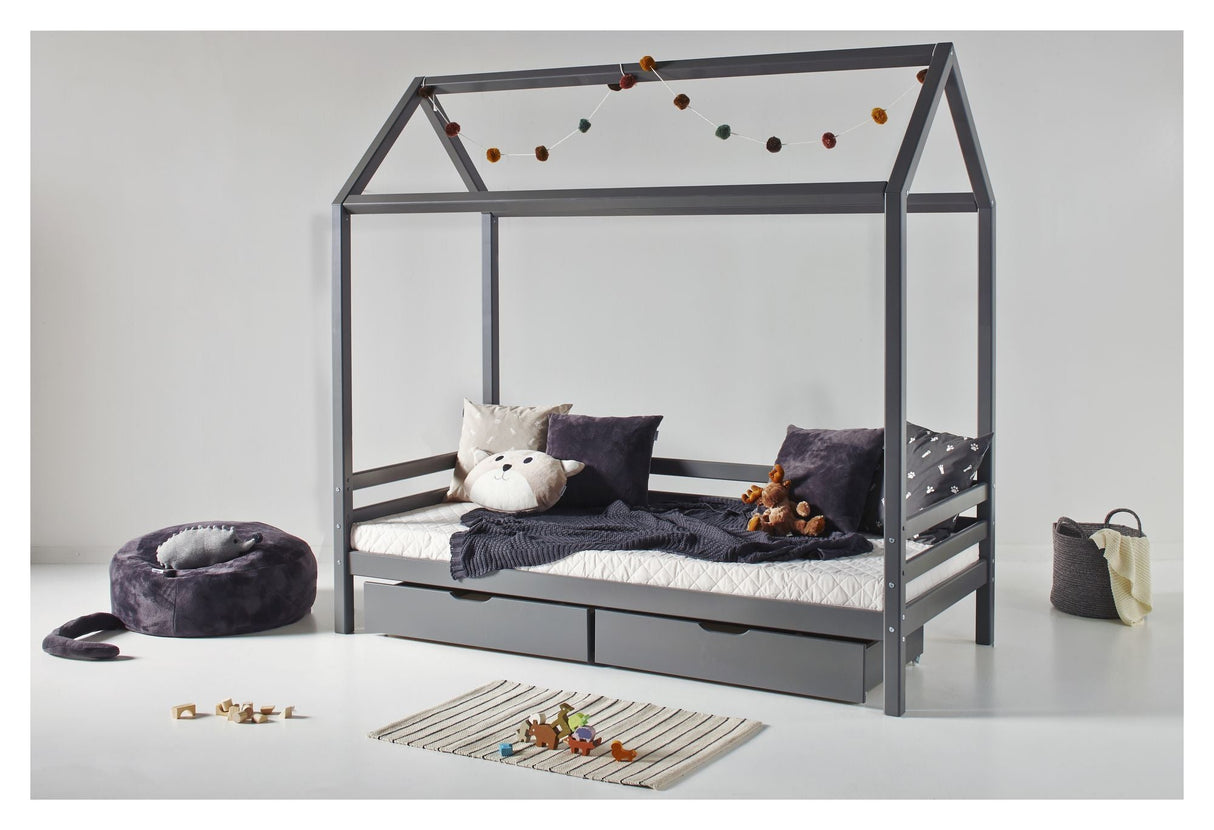 Hoppekids Eco Dream House Bed 90x200 - Røkt Pearl