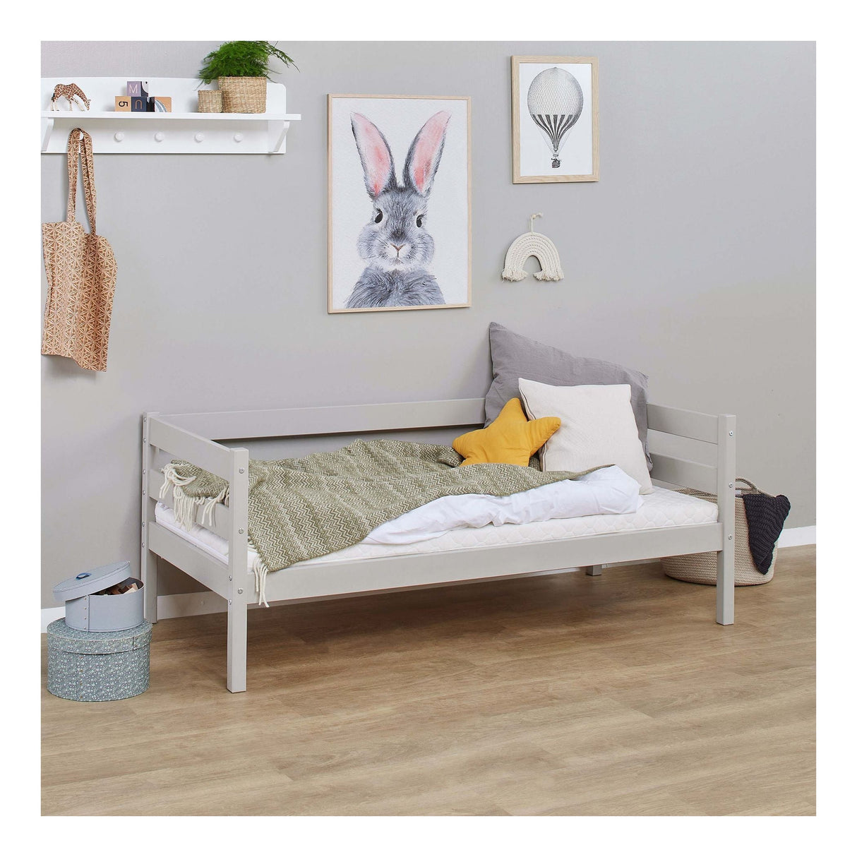 Hoppekids Eco Comfort Junior Bed 70x160 - Dove Grey