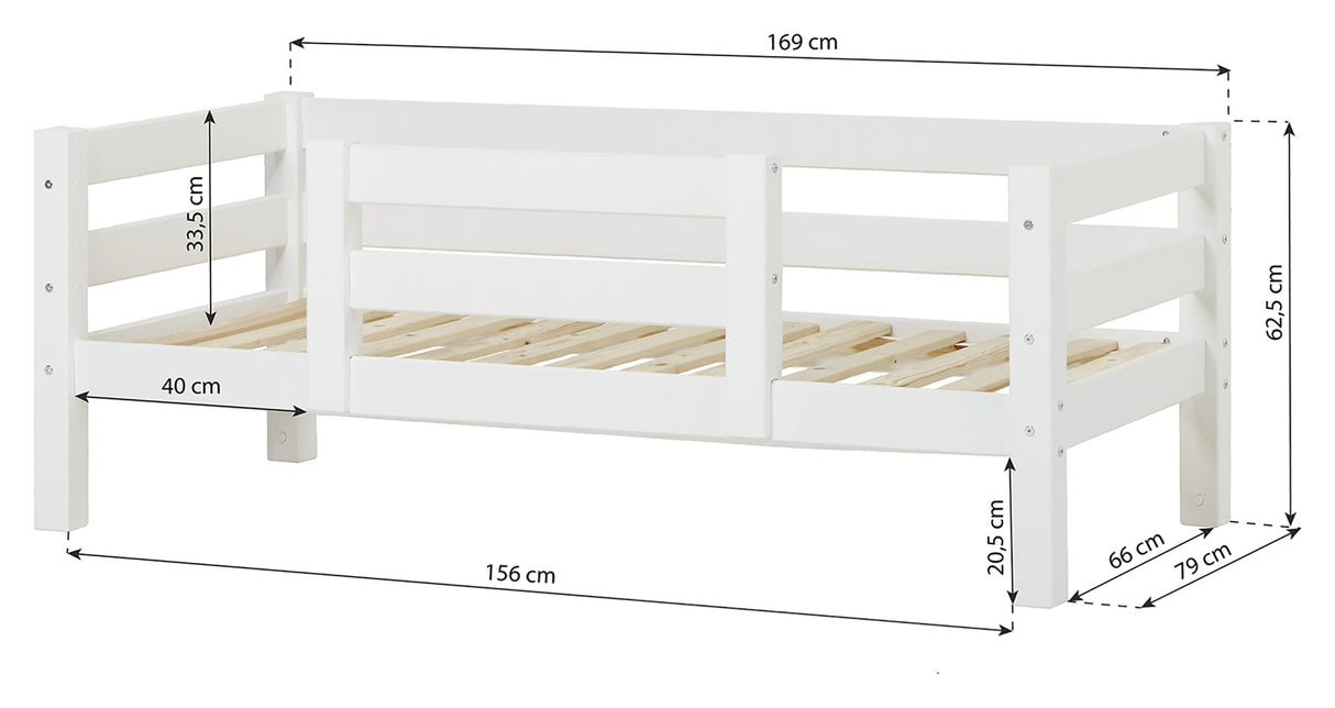 Eco Luxury Junior Bed med 1/2 sengs hest 70x160