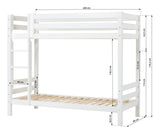 Hoppekids Eco Luxury Bunk Bed Rest 90x200 - Hvit