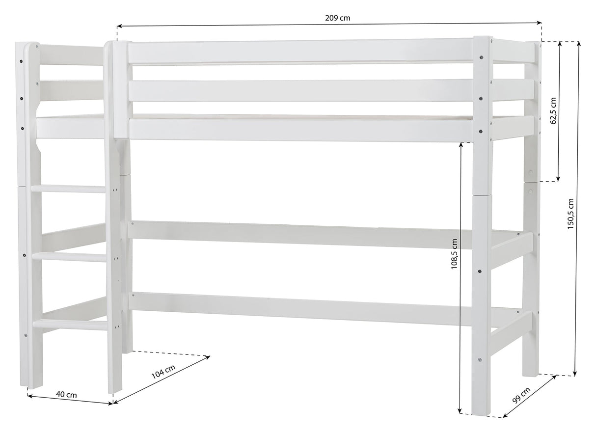 Eco Luxury Medium Bed 90x200, hvit