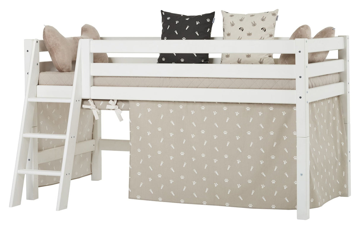 Hoppekids Eco Luxury Half High Bed 90x200 - White/Beige