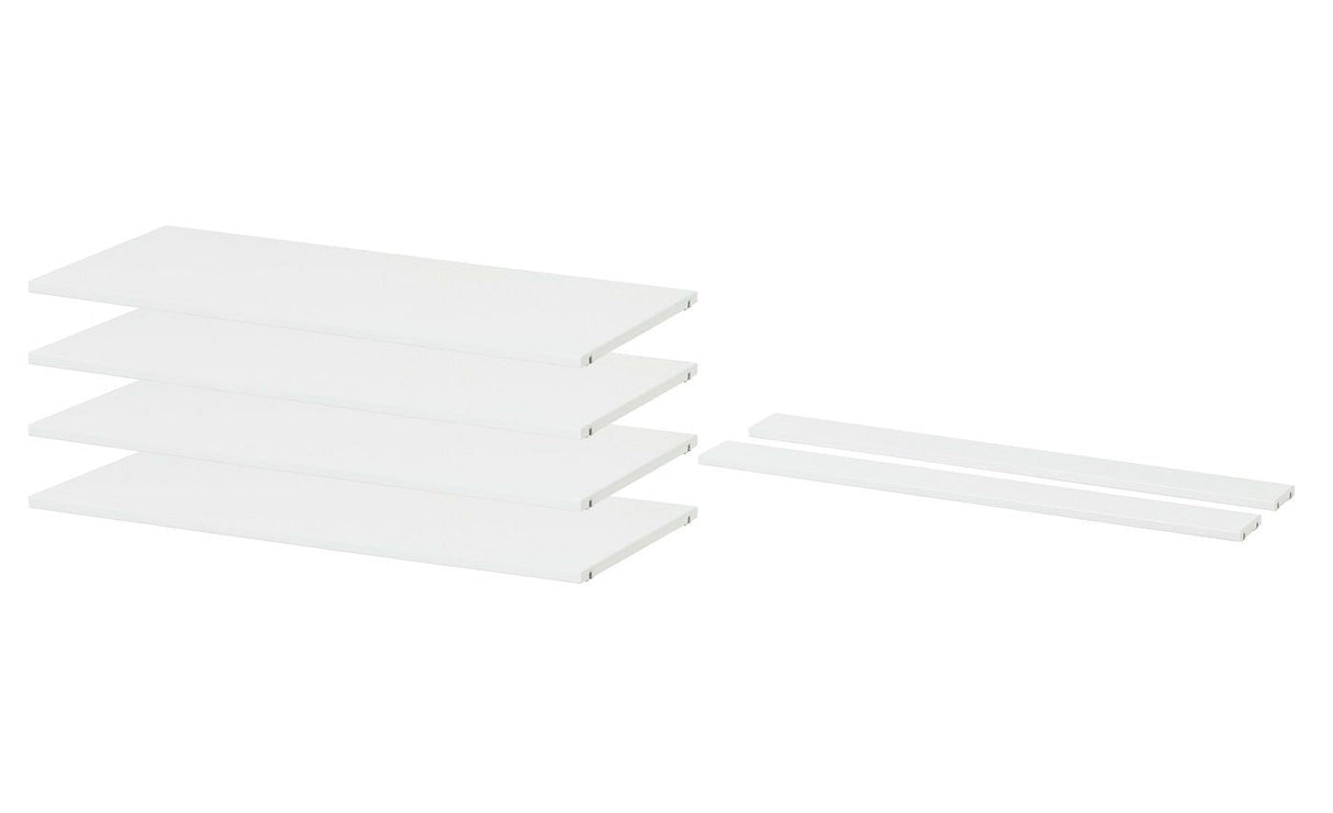 Hoppekids Storey Shelf x 4 / Support Sticks X 2 - White