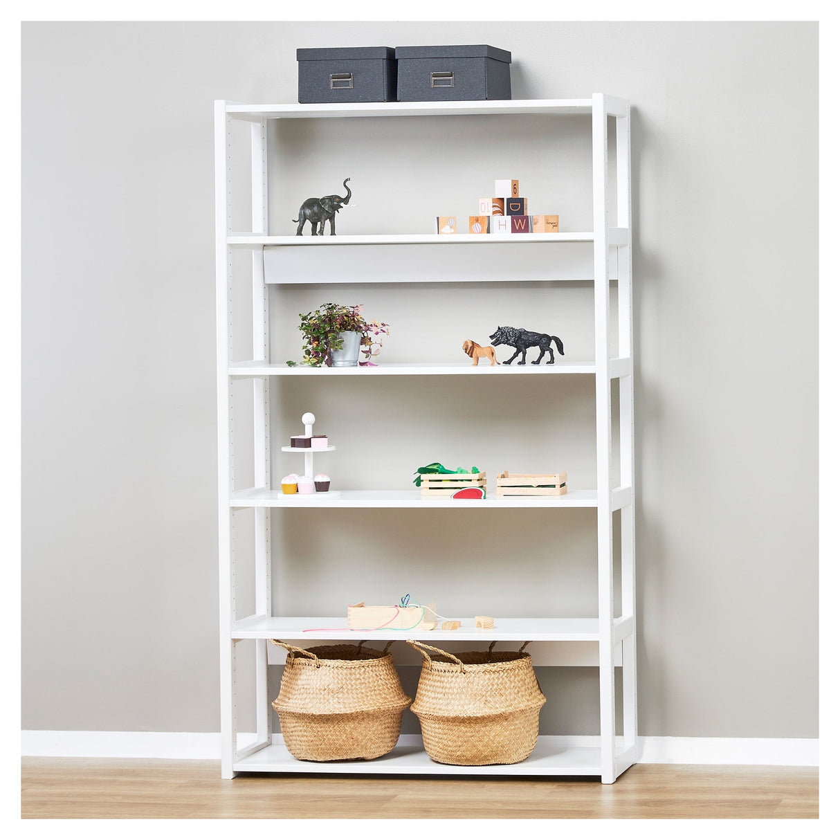 Hoppekids Storey Shelf - 1 seksjon w. 6 hyller - 100 cm