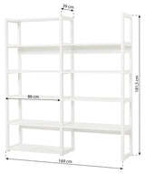 Hoppekids Storey Shelf - 2 seksjoner w. 8 hyller