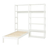 Stagey Shelf, 2 seksjoner med 8 hyller og seng - 160x70 cm