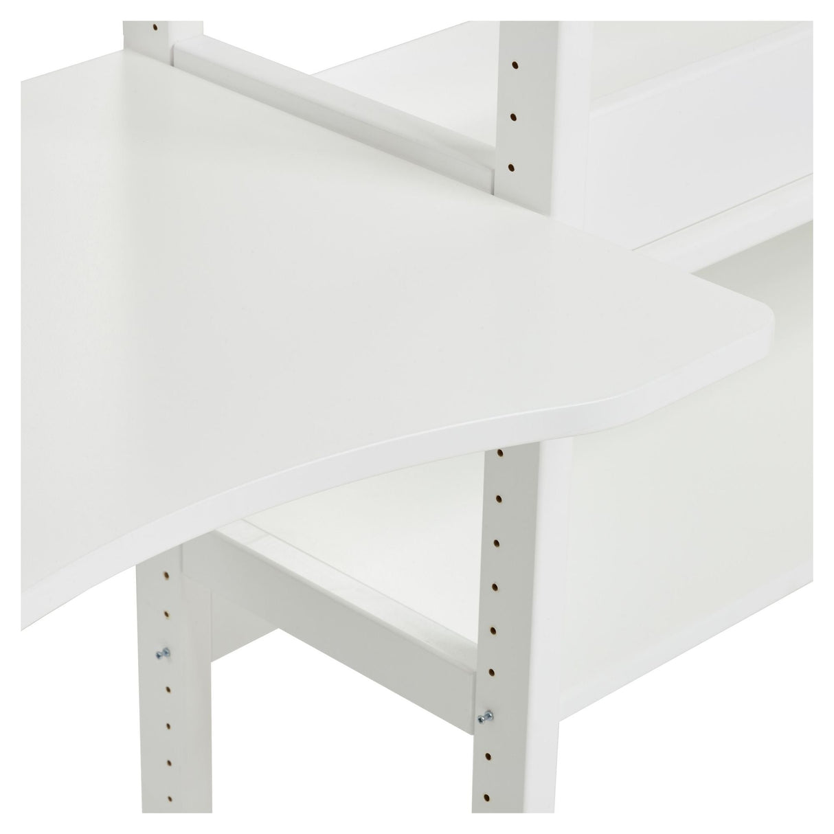 Hoppekids Storey Shelf - 2 seksjoner m/4 hyller, 80 cm skrivebrett og seng