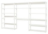 Hoppekids Storey Shelf - 3 seksjoner m/12 hyller og skriveplate 100 cm