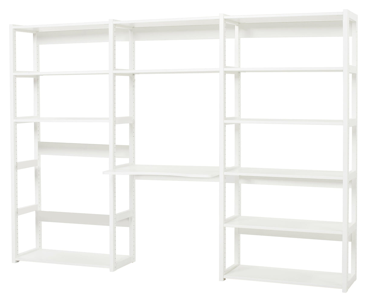 Hoppekids Storey Shelf - 3 seksjoner m/12 hyller og skrivebrett