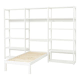 Hoppekids Storey Shelf - 3 seksjoner m/14 hyller og seng