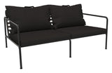 Avon 2-seters lounge sofa, kull Sunbrella