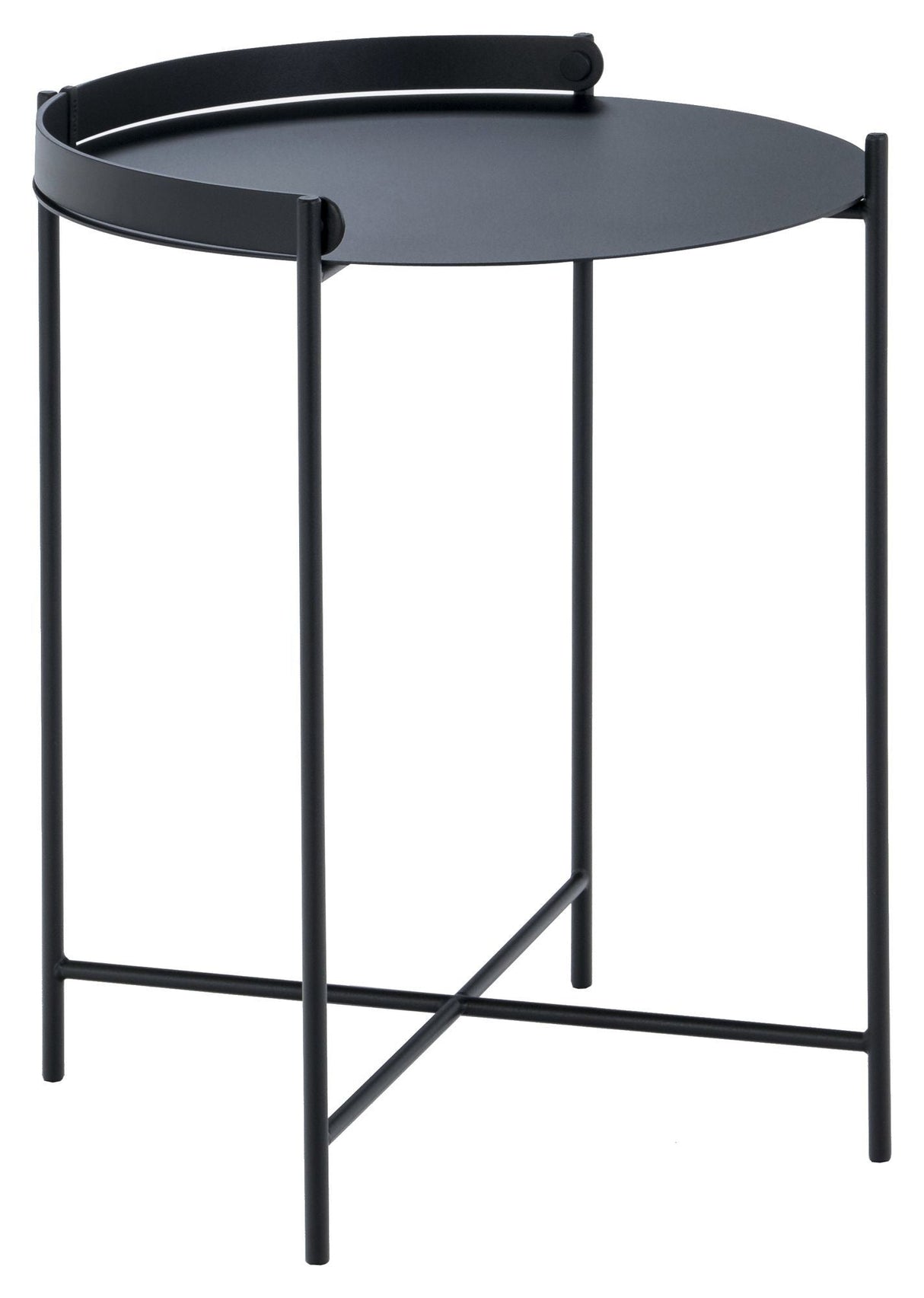 Houe, Edge Tray Table, Black, Ø46