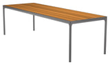 Houe, Four Garden Table 270x90, Dark Grey/Bamboo