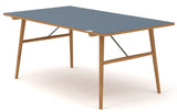 Hekla Dining Table 168cm, Blue Linoleum, Oak