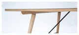 Hekla Dining Table 168cm, Black Linoleum, Oak