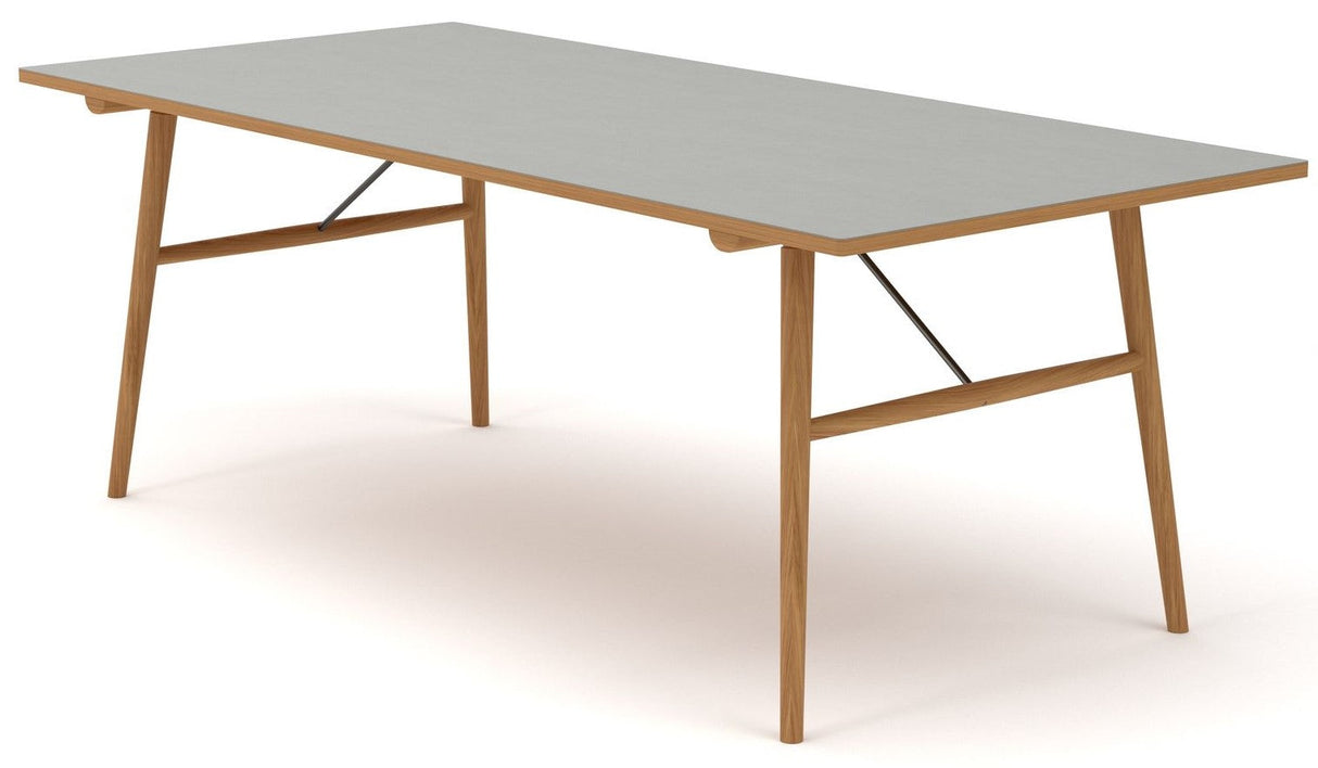 HEKLA DINE TABELL 208cm, Gray Linoleum, Oak