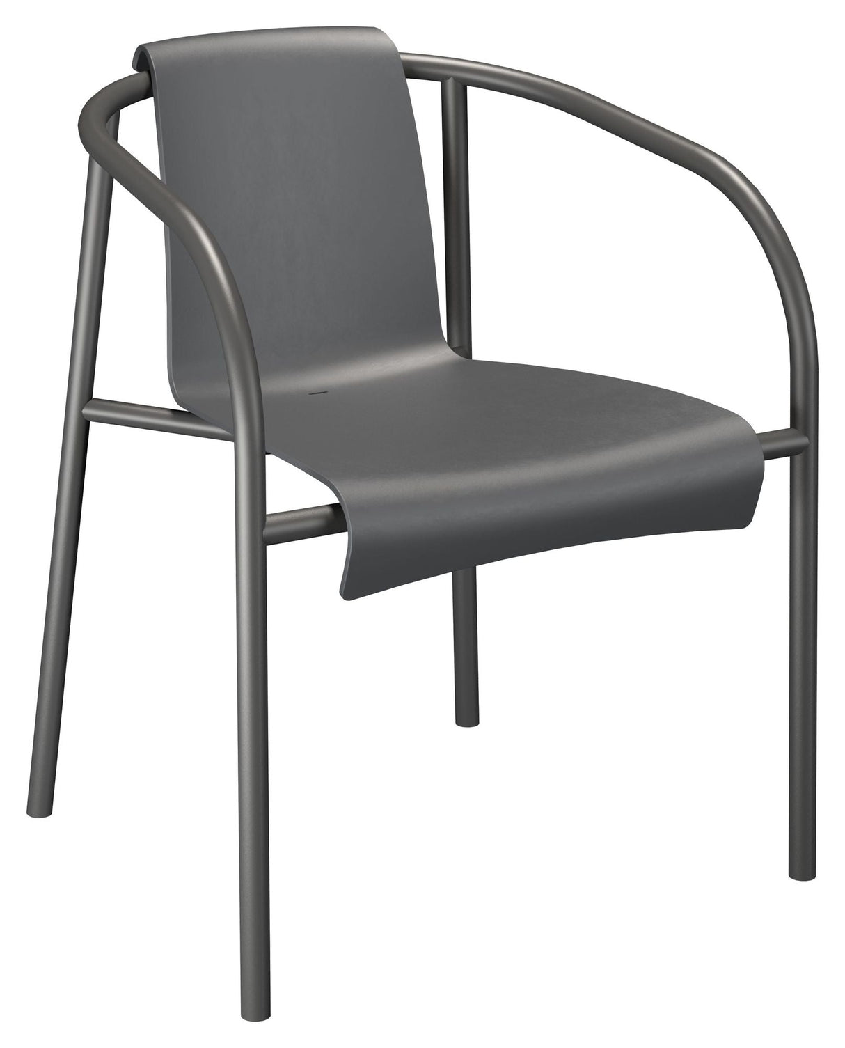 Nami Garden Chair w. arm, mørk grå