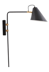 Klubbvegglampe, messing