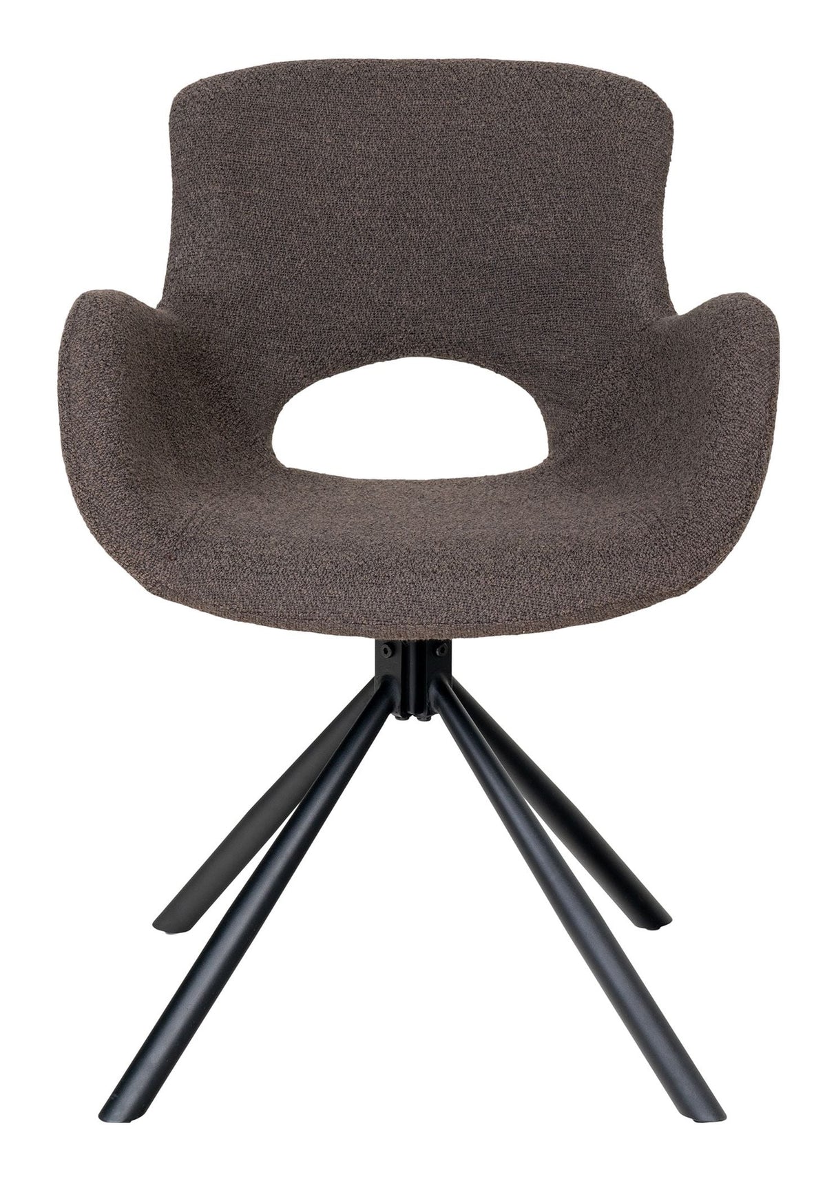 Amorim Dining Chair med platespiller, Bouclé sopp