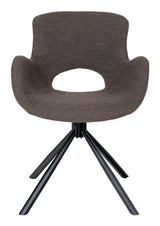 Amorim Dining Chair med platespiller, Bouclé sopp