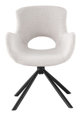 Amorim Dining Chair with Swivel Foot, Bouclé Off-White