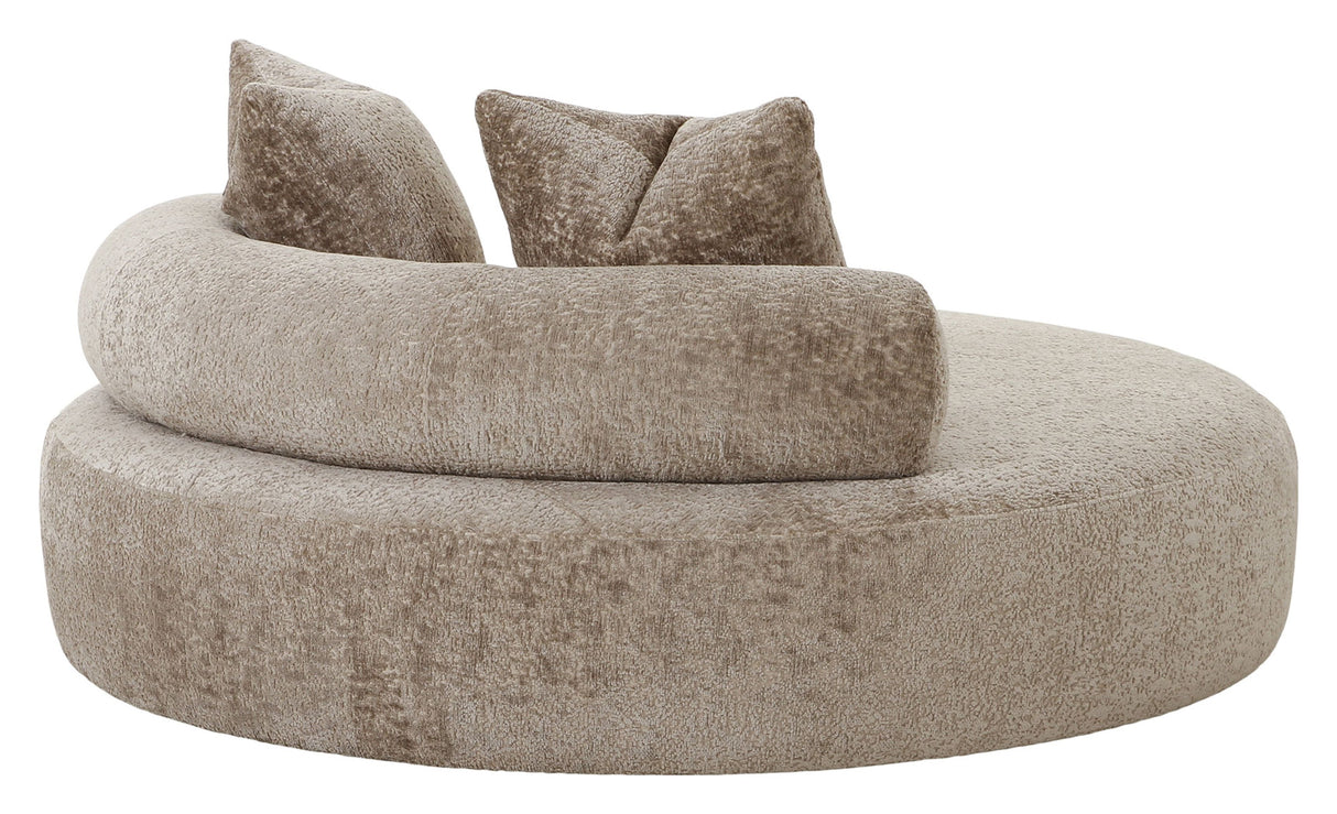 Cairo Daybed w. 2 puter, chenille, runde, natur