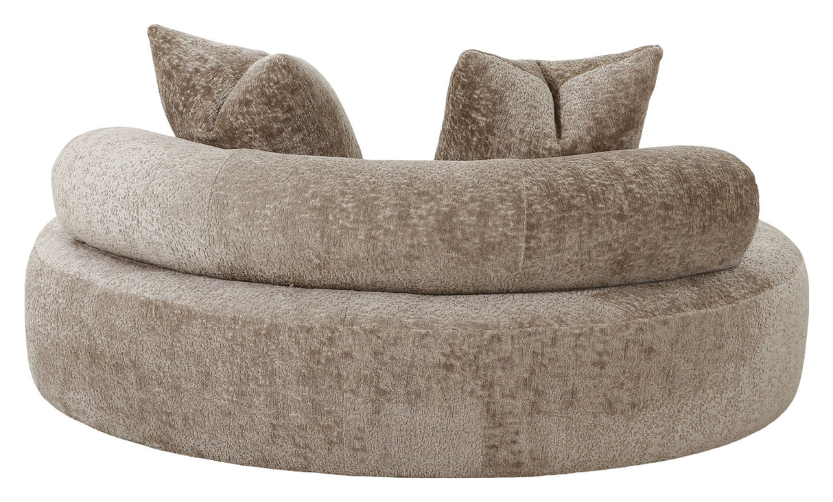 Cairo Daybed w. 2 puter, chenille, runde, natur