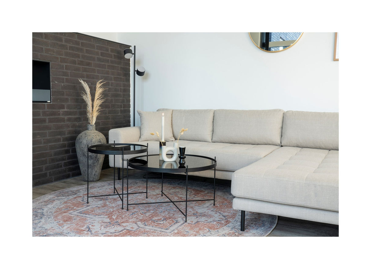 Lido Lounge sofa med 4 puter, høyre vendt, beige