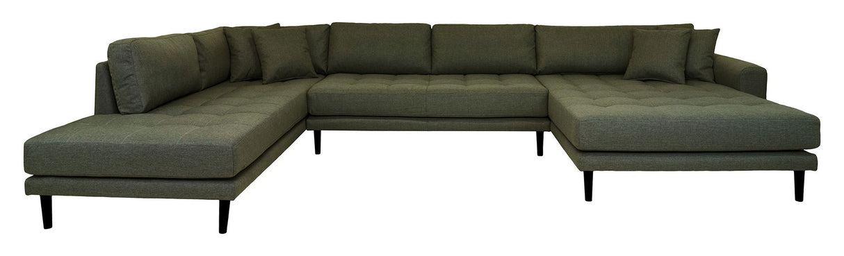 Lido U-Sofa Open End, Right Facing, Olive Green