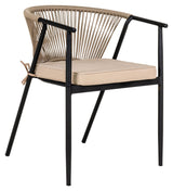 Napoli Garden Chair, Gray Rope og Black Legs