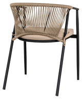 Napoli Garden Chair, Gray Rope og Black Legs