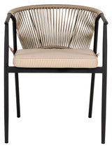 Napoli Garden Chair, Gray Rope og Black Legs