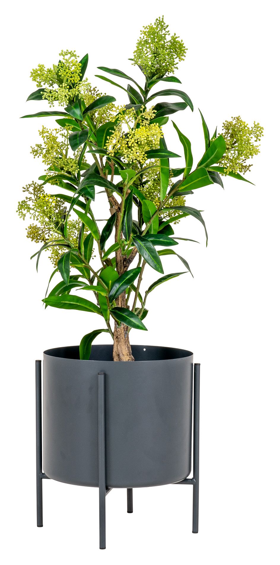 Skimmia kunstig plante, grønn