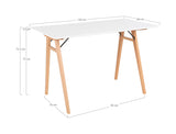 VoJens Desk 120x60, hvit/natur