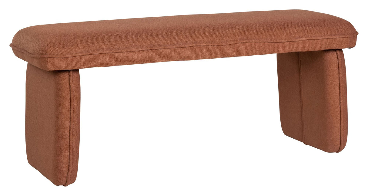 Hübsch Mellow Bench, rustfritt rødt stoff