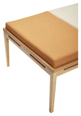 Hübsch Amber Daybed, eik, stoff, beige/oransje