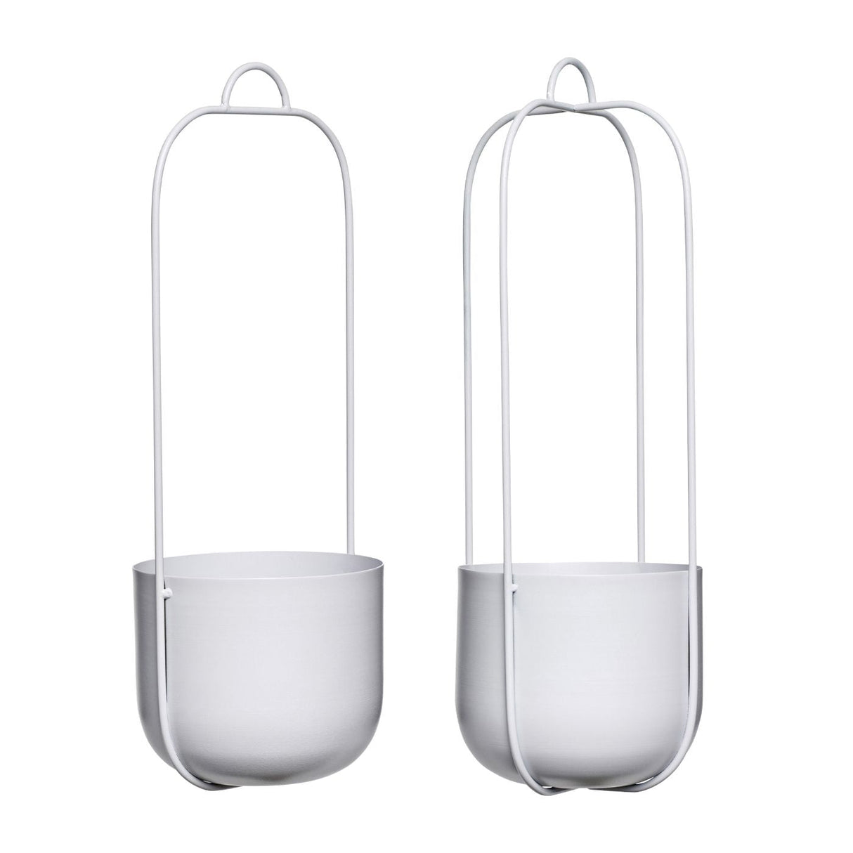 Hübsch Lotus Hanging Pot Set, Light Grey