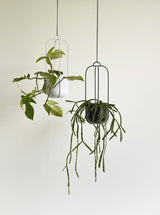 Hübsch Lotus Hanging Pot Set, svart