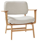 Hübsch Haze Lounge Chair, Gray/Oak