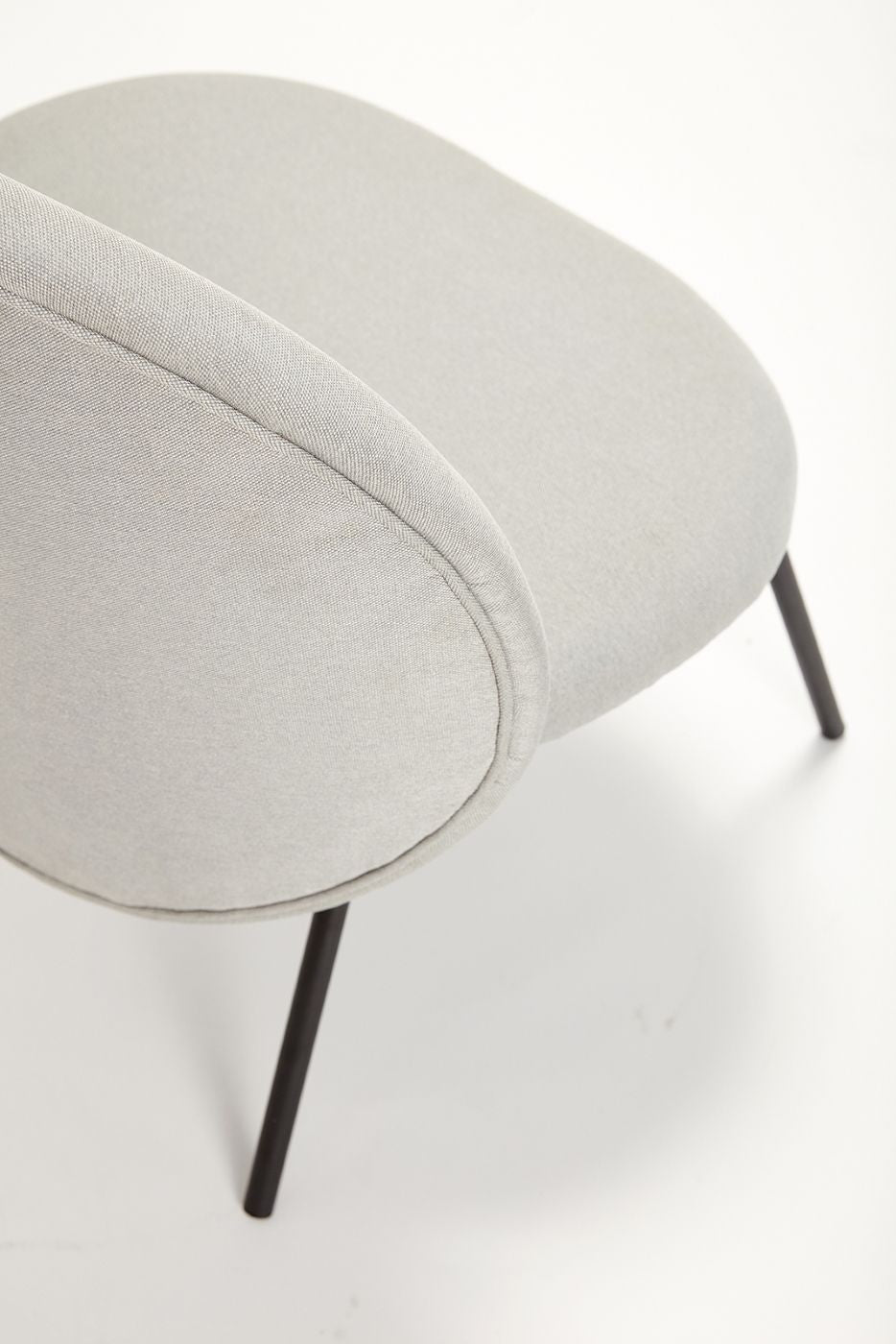 Hübsch Samel Lounge Chair w. metallben, grått