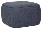 Hübsch Cube Pouf 57x57, gråblå stoff