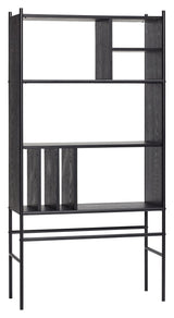 Hübsch Divide Shelf m/hyller, aske/metall, svart, H: 160