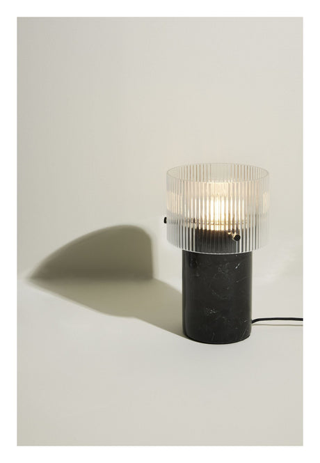 Revolve bordlampe, strukturert/svart