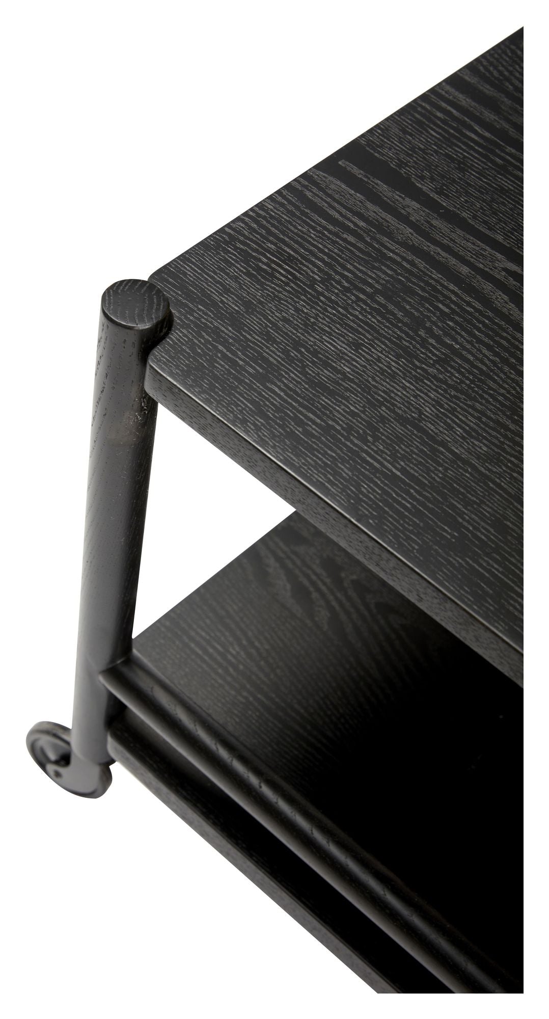 Hübsch Norm Roller Table, Wood, Black