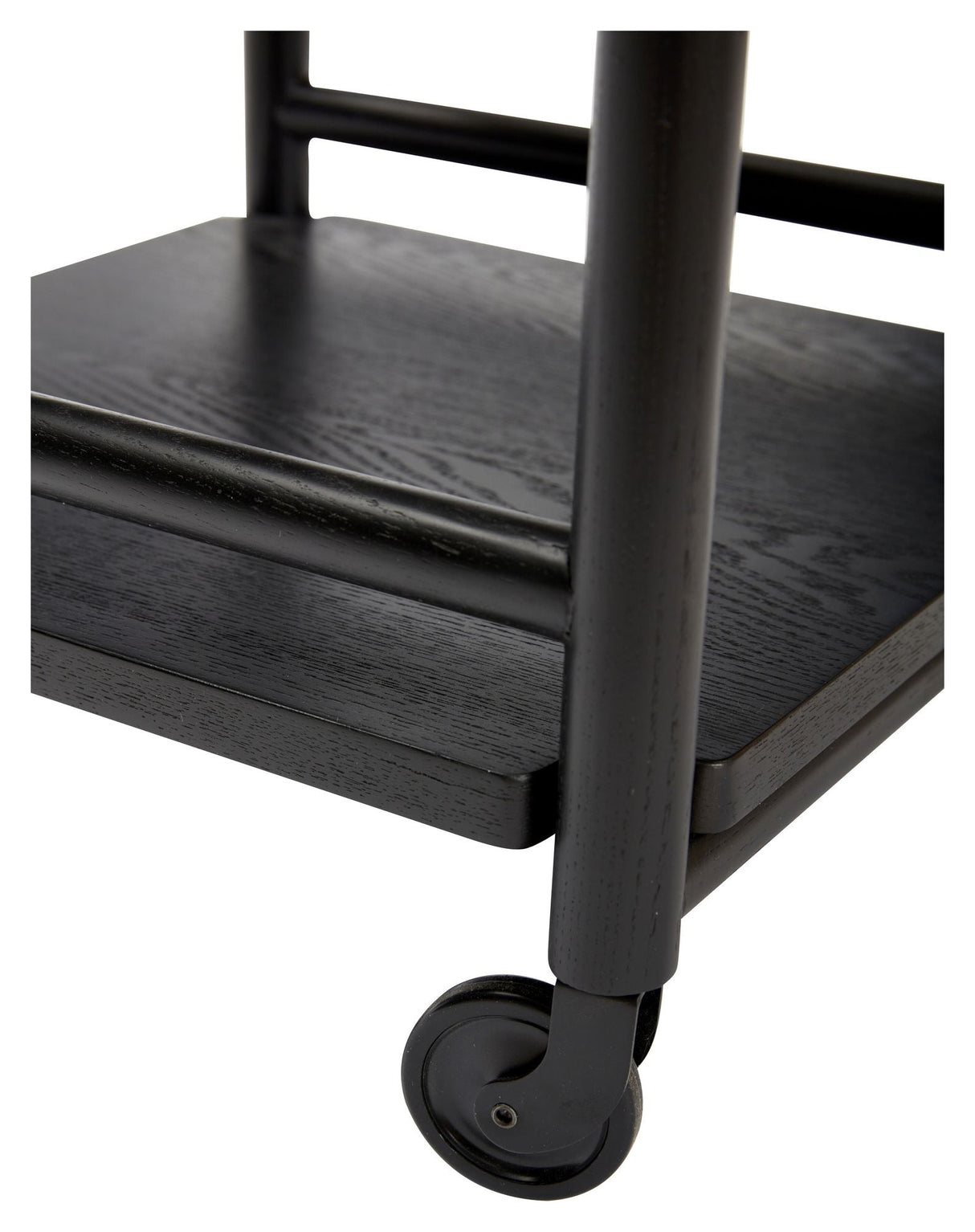 Hübsch Norm Roller Table, Wood, Black