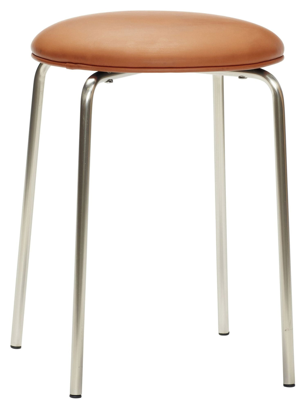 Hübsch Stack Stool, Metal/Brown Microfiber, Oeko-Tex