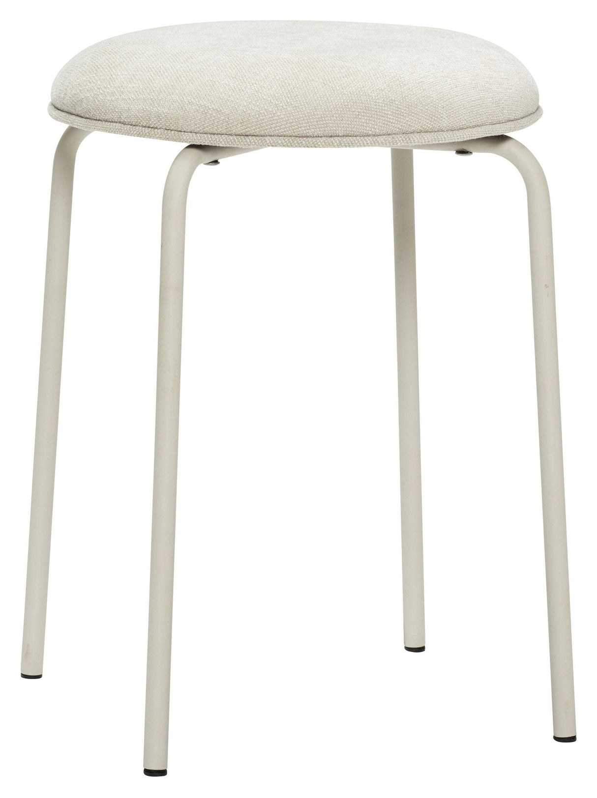 Hübsch Stack Stool, Metal/Textile, Oeko-Tex, Gray