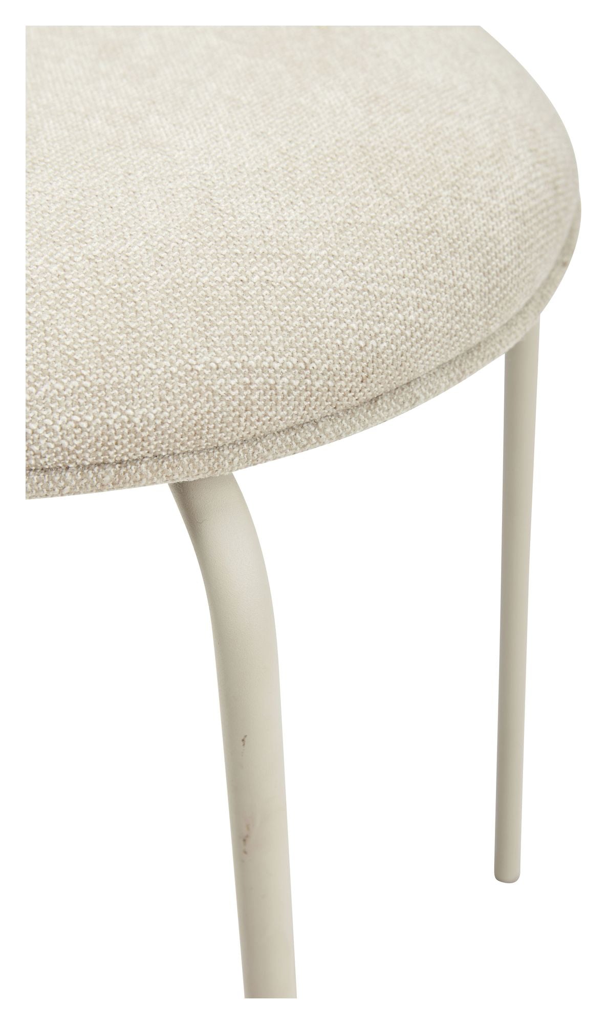 Hübsch Stack Stool, Metal/Textile, Oeko-Tex, Gray